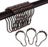 Stainless Steel Shower Curtain Ring Hooks- Set of 12